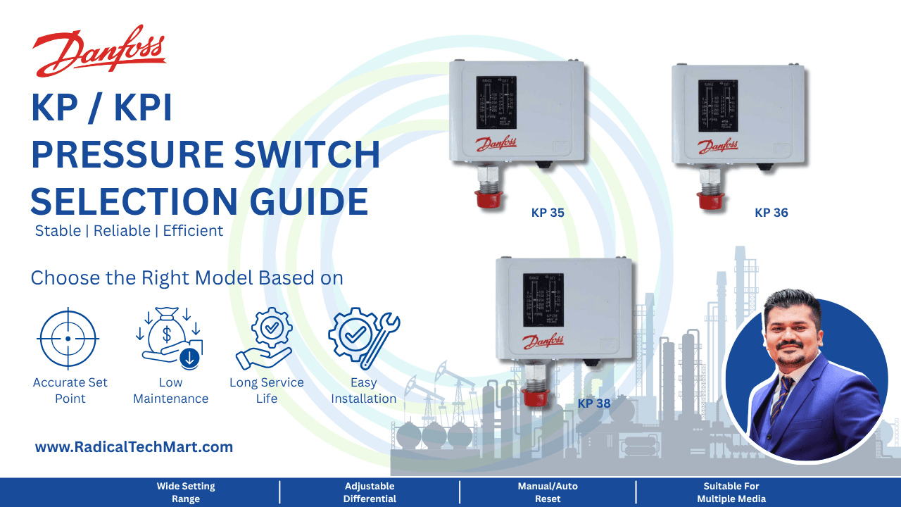 Danfoss KP / KPI Series Pressure Switch Selection Guide for Industrial Pressure Control