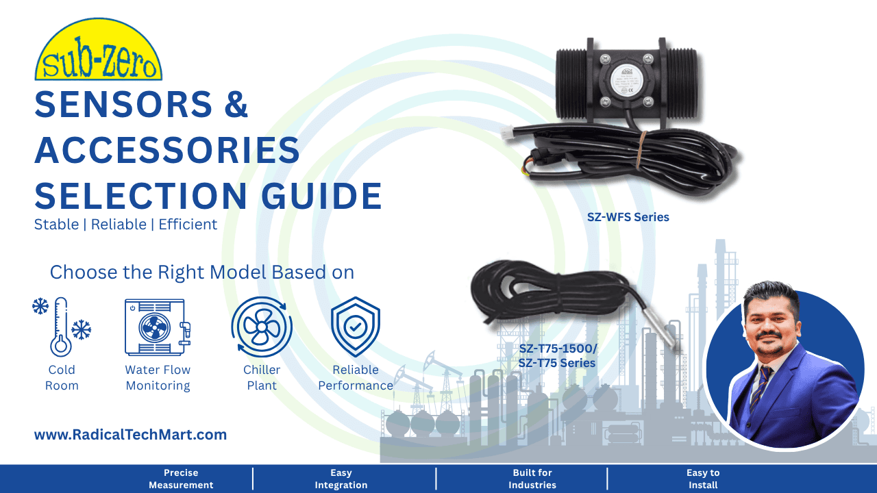 Selection Guide for SubZero Sensors & Accessories NTC Probes and Water Flow Sensors