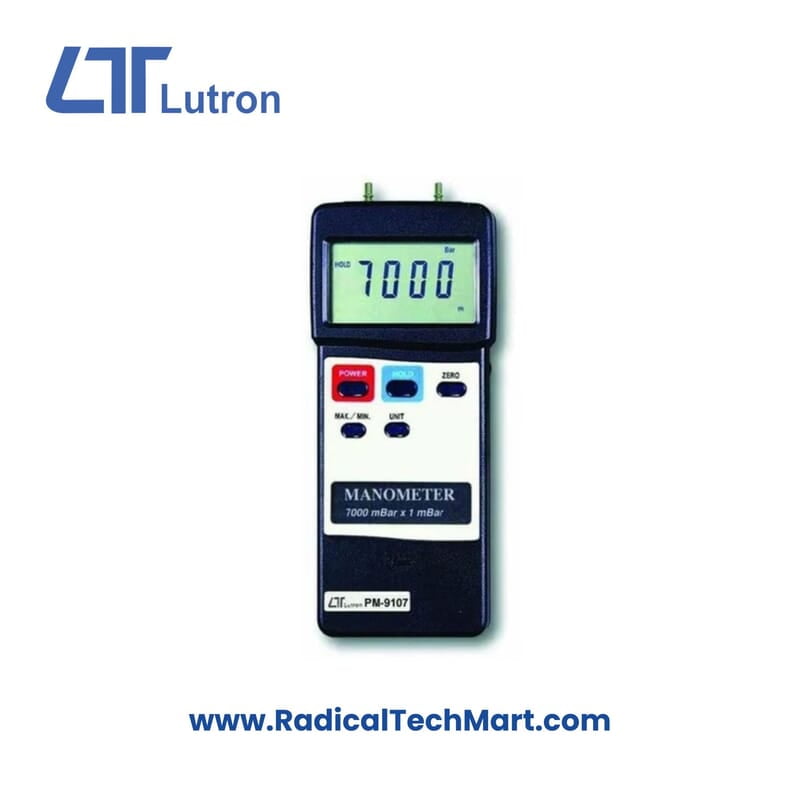 Lutron PM-9107 Electronic Manometer - Compact Pressure Measuring Device