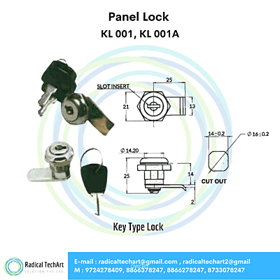 Panel Lock - KL 001, KL 001A, KLL 03, KLL 004,KLL 05-2