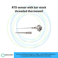 RTD sensor with bar stock threaded thermowell