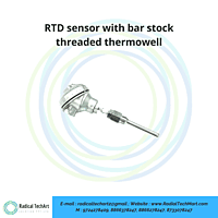 RTD sensor with bar stock threaded thermowell