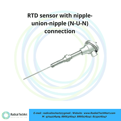 RTD sensor with nipple-union-nipple (N-U-N) connection
