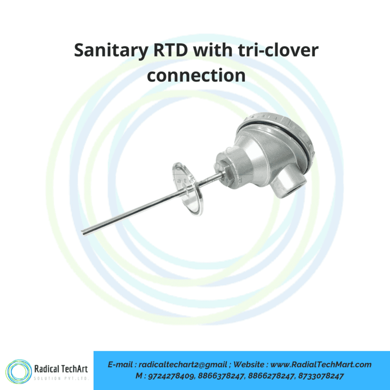 Sanitary RTD with tri-clover connection