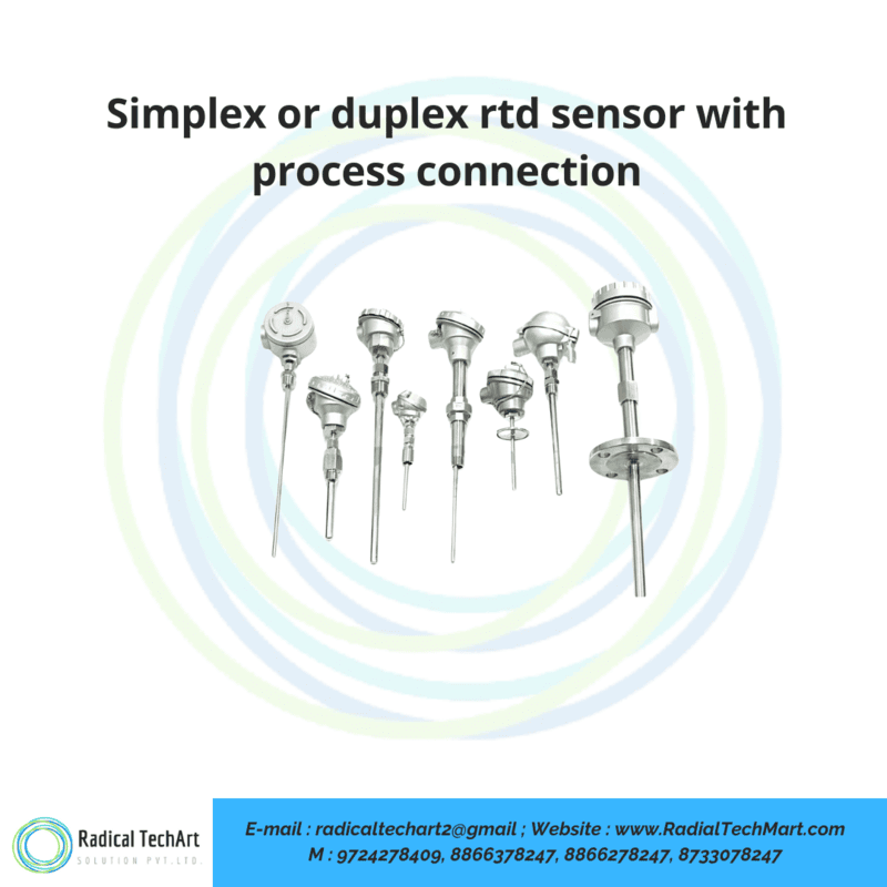 Simplex or duplex rtd sensor with process connection