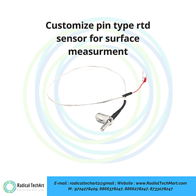 Customize pin type rtd sensor for surface measurment