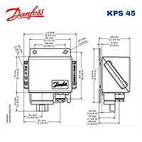 danfoss-kps-45-industrial-pressure-switch-Dimensional-drawing