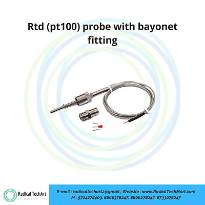 Rtd (pt100) probe with bayonet fitting