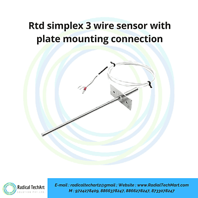 Rtd simplex 3 wire sensor with plate mounting connection
