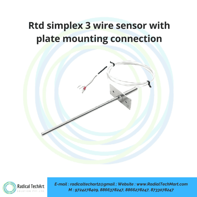 Rtd simplex 3 wire sensor with plate mounting connection Rtd simplex 3 wire sensor with plate mounting connection