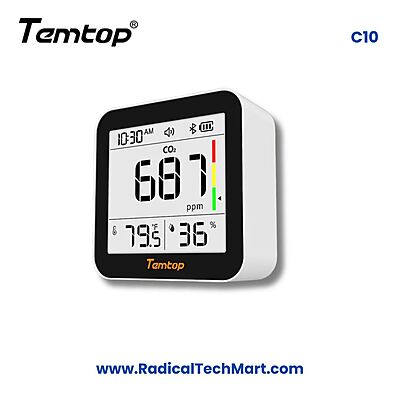 Temtop C10 CO2 Monitor 2nd Gen with E-Ink Display