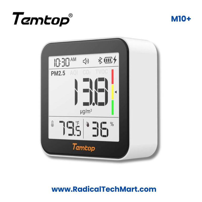 Temtop M10+ Air Quality Monitor CO2 PM2.5