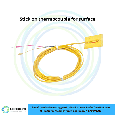 Stick on thermocouple for surface