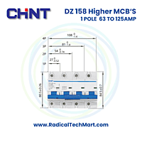 DZ 158 10kA 1 Pole (Higher AMP MCB) DZ 158 10kA 1 Pole (Higher AMP MCB)