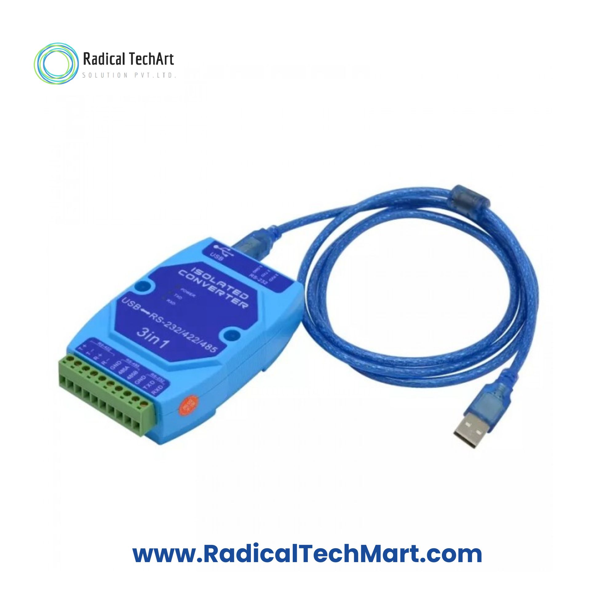 4-in-1 Isolated USB to RS232 RS422 RS485 Converter