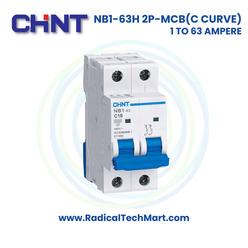 NB1-63H 2 Pole C Curve MCB