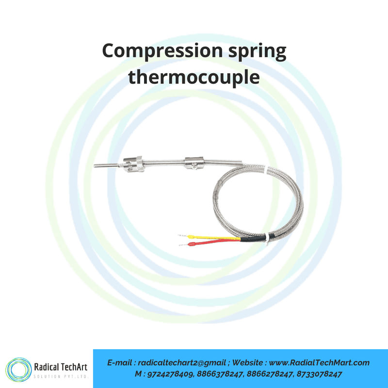 Compression spring thermocouple Compression spring thermocouple