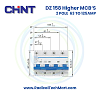 DZ 158 10kA 2 Pole (Higher AMP MCB)