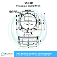 Flameproof Weigh Indicator - Diameter 220 mm