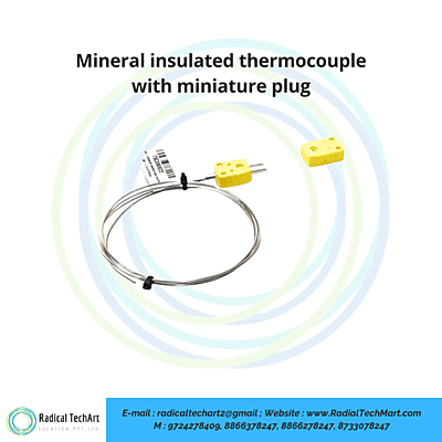 Mineral insulated thermocouple with miniature plug