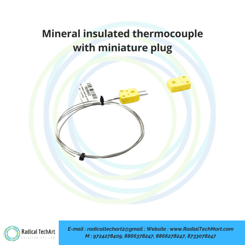 Mineral insulated thermocouple with miniature plug