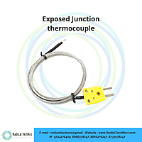 Exposed Junction thermocouple wire with connector Exposed Junction thermocouple wire with connector