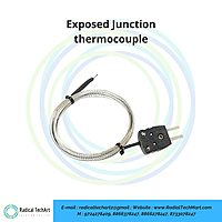 Exposed Junction thermocouple wire with connector Exposed Junction thermocouple wire with connector