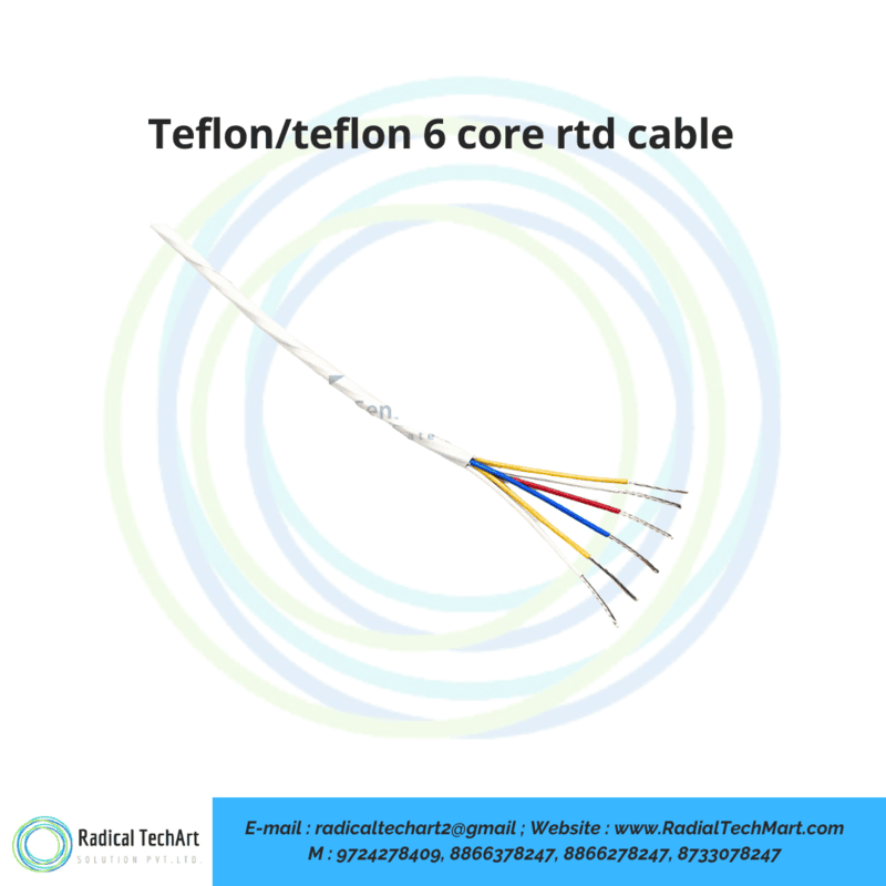 Teflon/teflon 6 core rtd cable