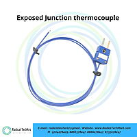 Exposed Junction thermocouple wire with connector Exposed Junction thermocouple wire with connector
