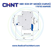 NB1-63H 3 Pole C Curve MCB