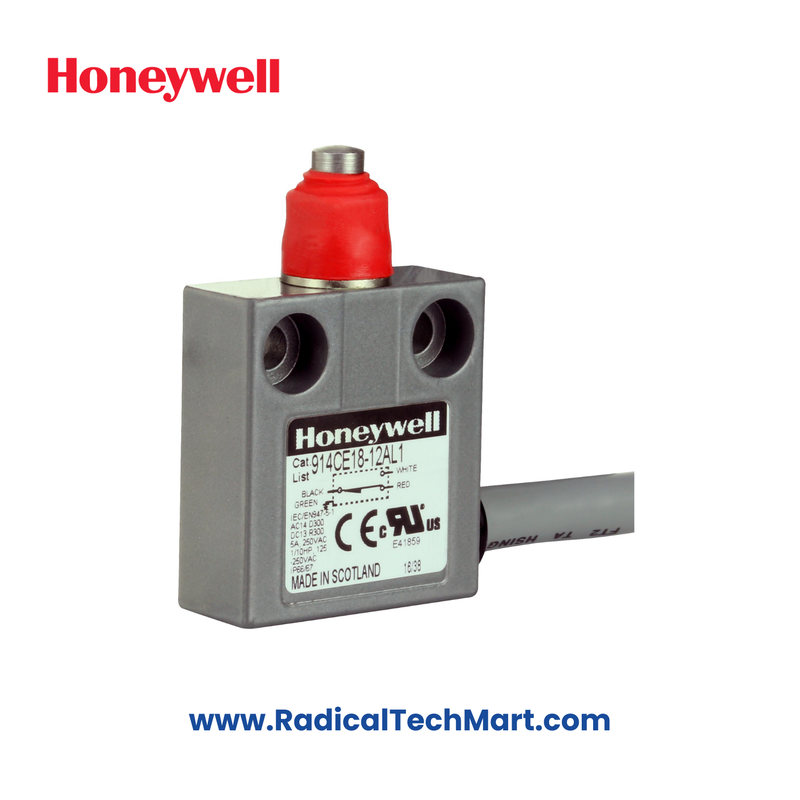 Honeywell 914CE18-12AL1 Compact Limit Switch with SPDT Contacts and M12 Connector Honeywell 914CE18-12AL1 Compact Limit Switch with SPDT Contacts and M12 Connector