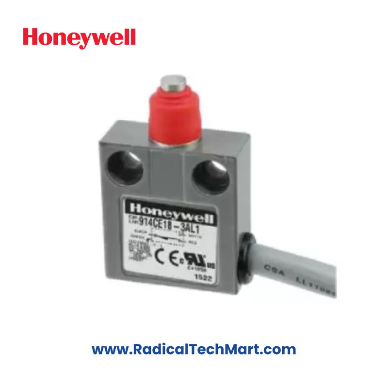 Honeywell 914CE18-3AL1 Limit Switch with Top Pin Plunger and Boot Seal, IP68 Rated Honeywell 914CE18-3AL1 Limit Switch with Top Pin Plunger and Boot Seal, IP68 Rated