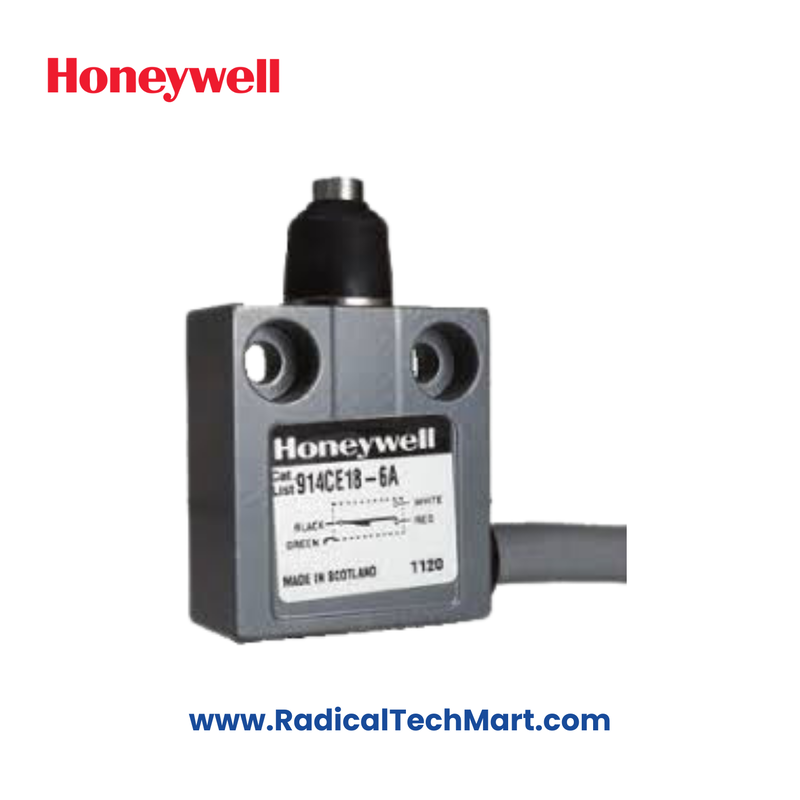 Honeywell 914CE18-6A Side Rotary Limit Switch with SPDT Contacts and M12 Connector Option Honeywell 914CE18-6A Side Rotary Limit Switch with SPDT Contacts and M12 Connector Option