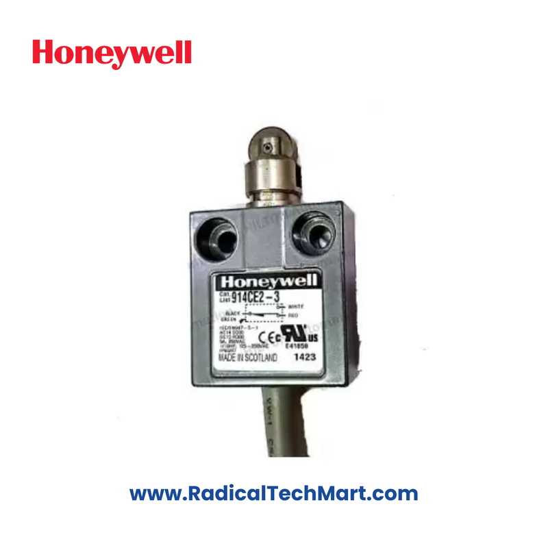 Honeywell 914CE2-3 Limit Switch with Top Pin Plunger and 3ft Cable