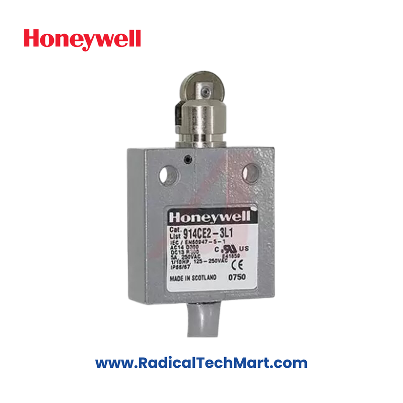 Honeywell 914CE2-3L1 Limit Switch with Top Roller Plunger and 3ft Cable Honeywell 914CE2-3L1 Limit Switch with Top Roller Plunger and 3ft Cable