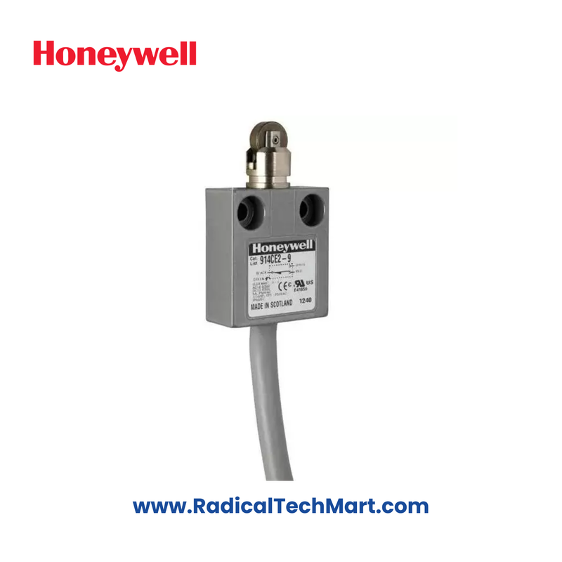 Honeywell 914CE2-9 Limit Switch with Top Roller Plunger and 9ft Cable Honeywell 914CE2-9 Limit Switch with Top Roller Plunger and 9ft Cable