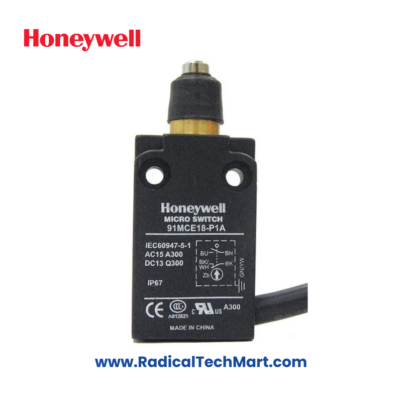 Honeywell 91MCE18-P3 Industrial Limit Switch – Front View