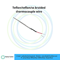 Teflon/teflon/ss braided thermocouple wire