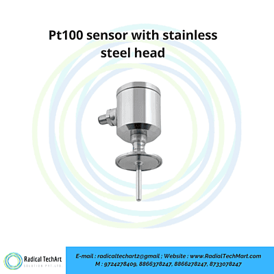 Pt100 sensor with stainless steel head