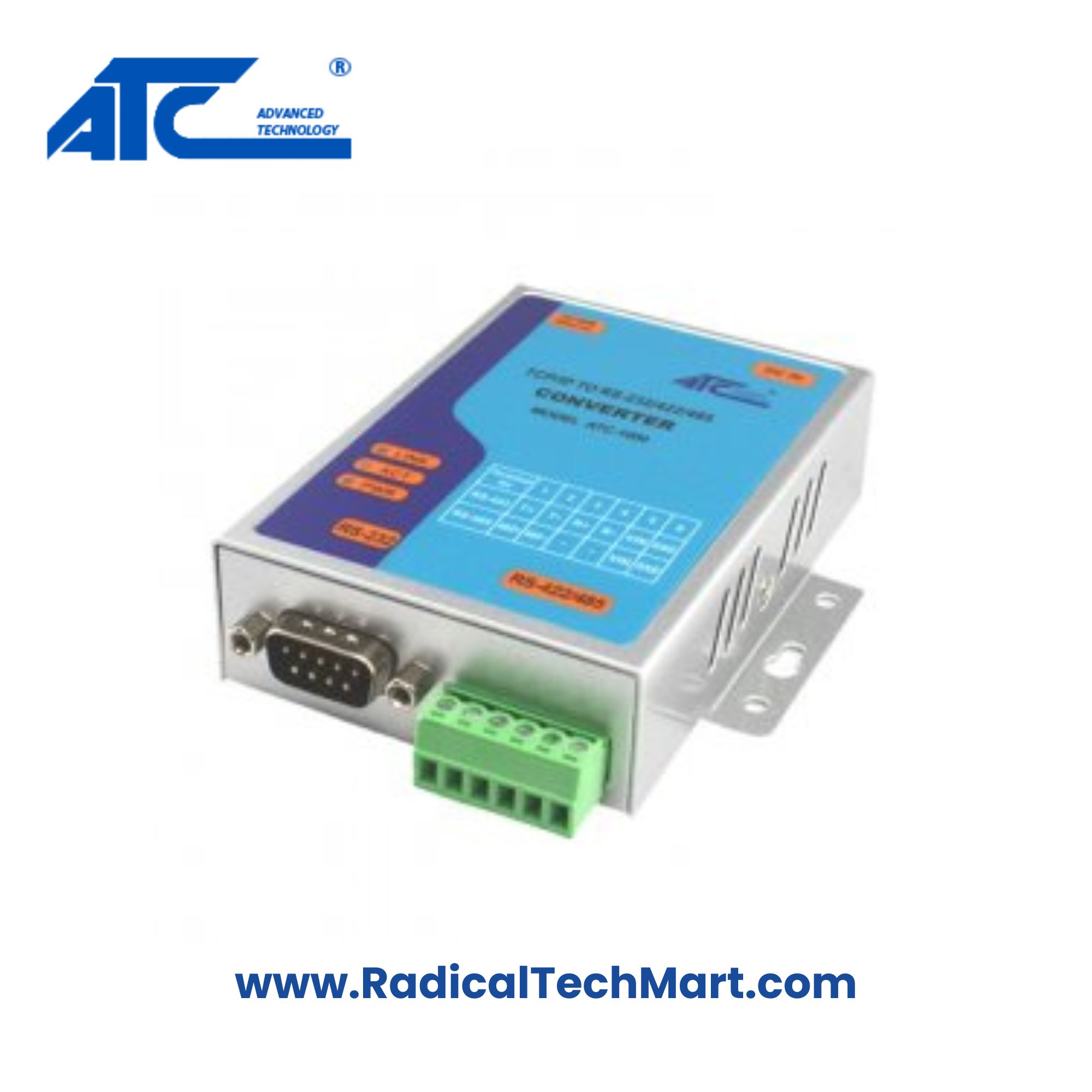 ATC-1000 RS232/RS485/422 to TCP/IP Converter – Industrial Ethernet Serial Server