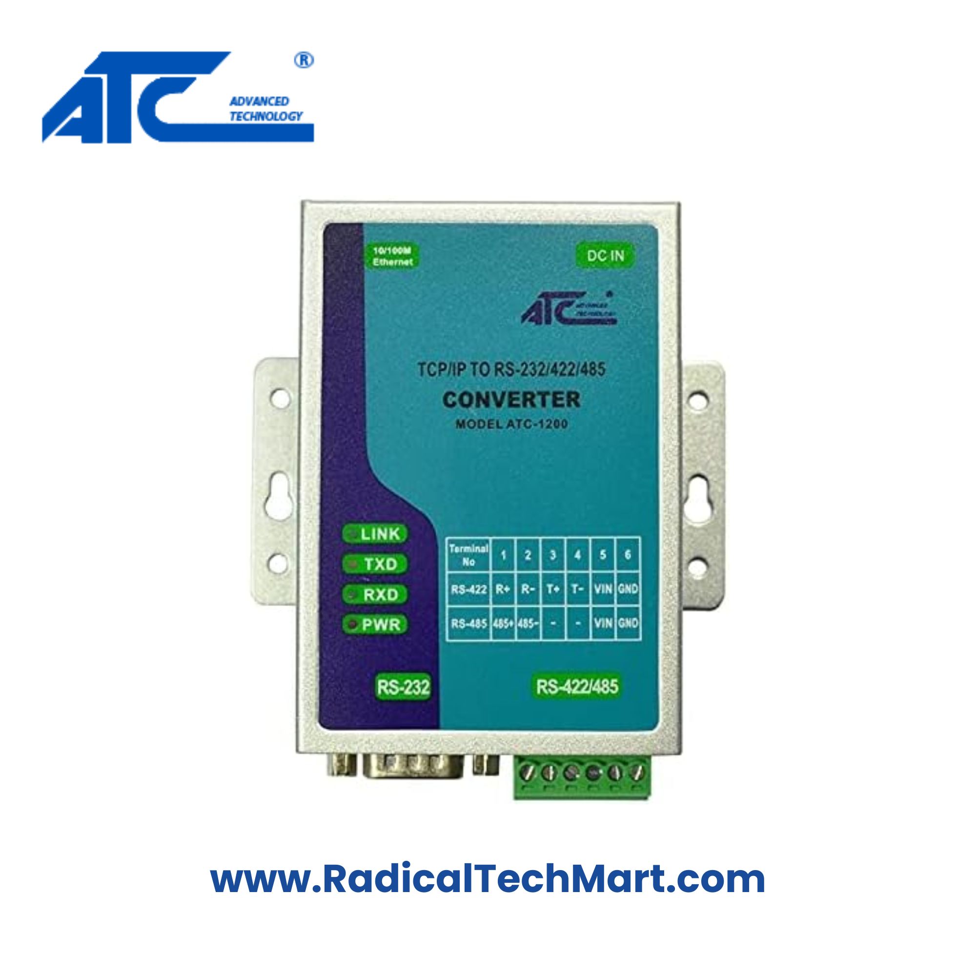 ATC-1200 Serial to Ethernet Converter with RS-232/422/485