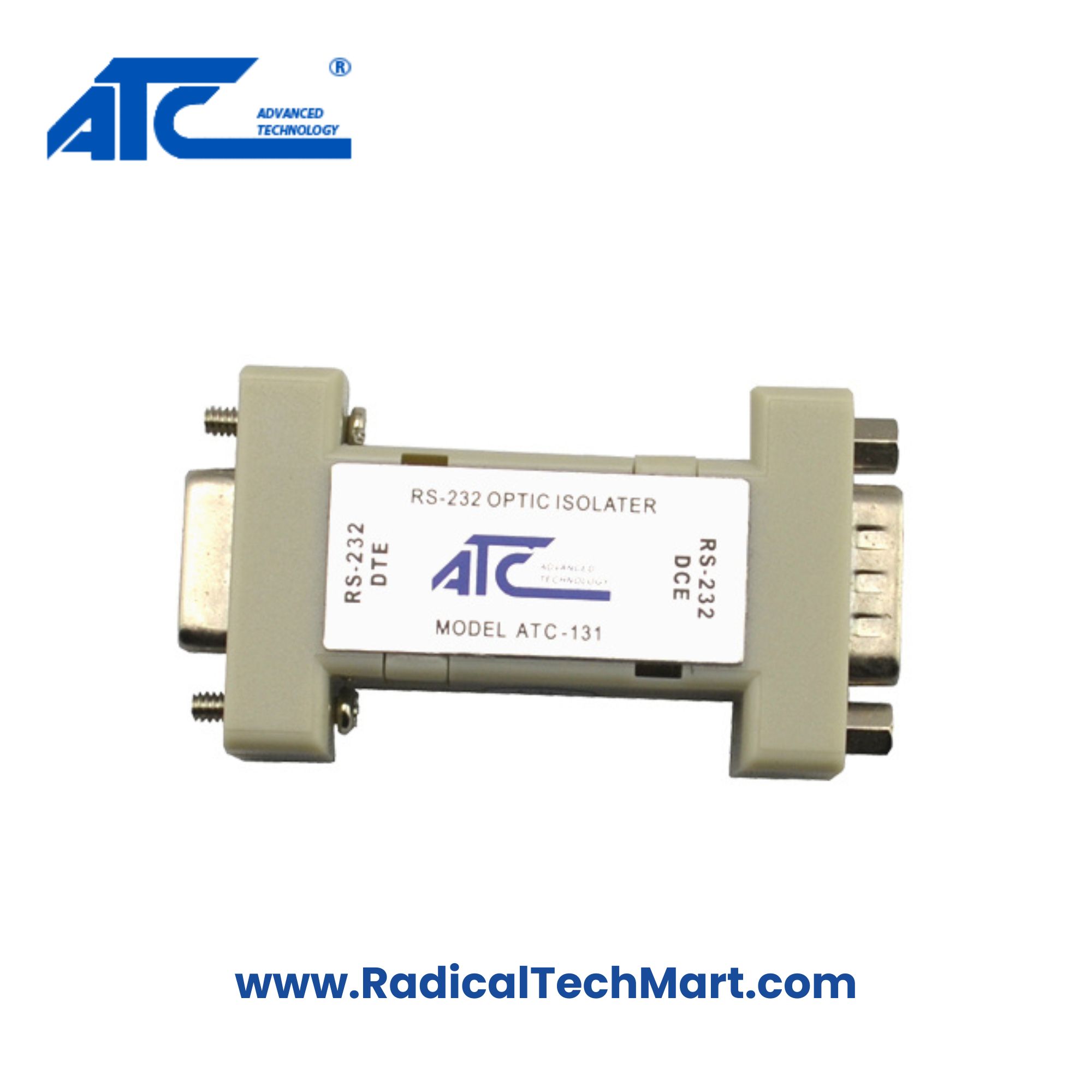 ATC-131 Port Powered RS-232 Optical Isolator DB9 Male to Female