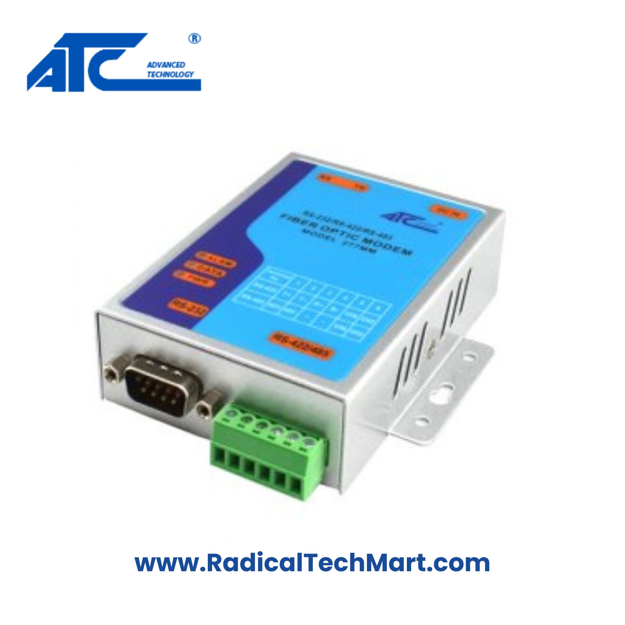 ATC-277 MM Multi-Mode Optical Fiber Modem with RS-232/485/422 Support
