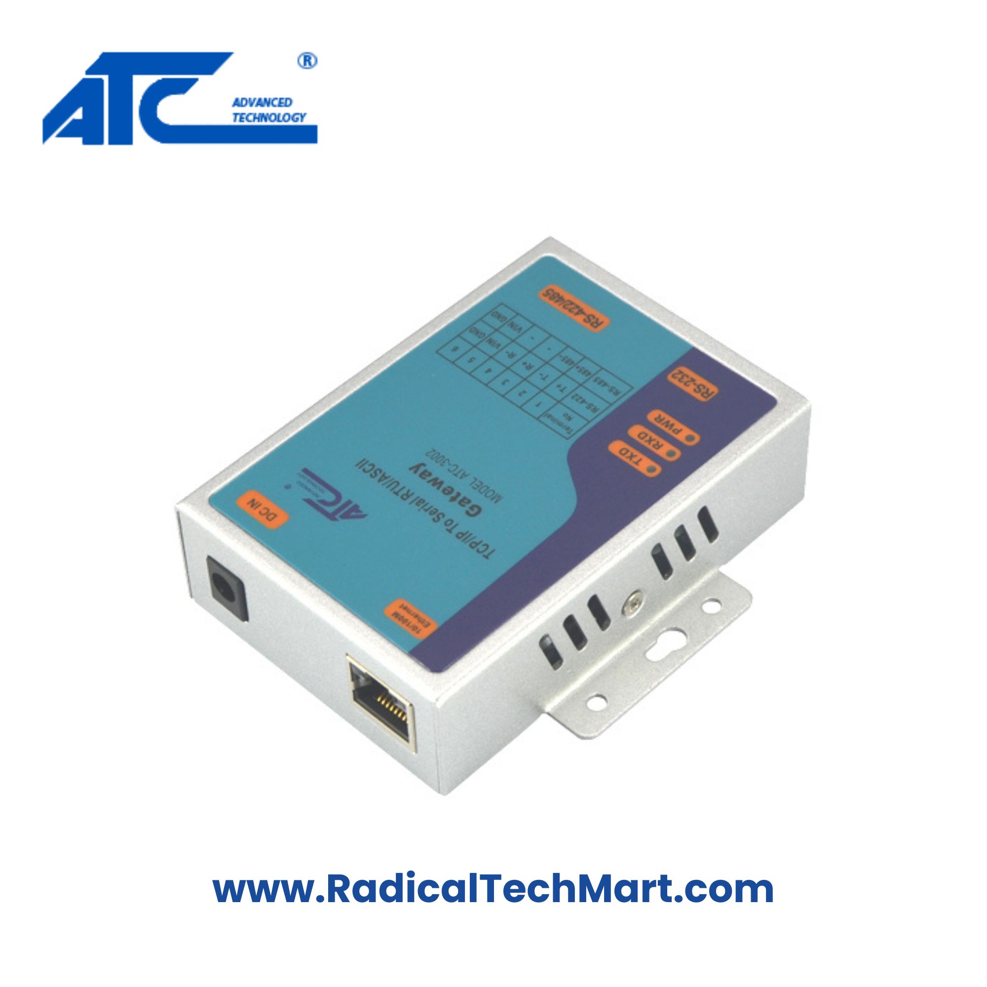 ATC-3002 Modbus Gateway RS-232/422/485 to Modbus TCP Converter