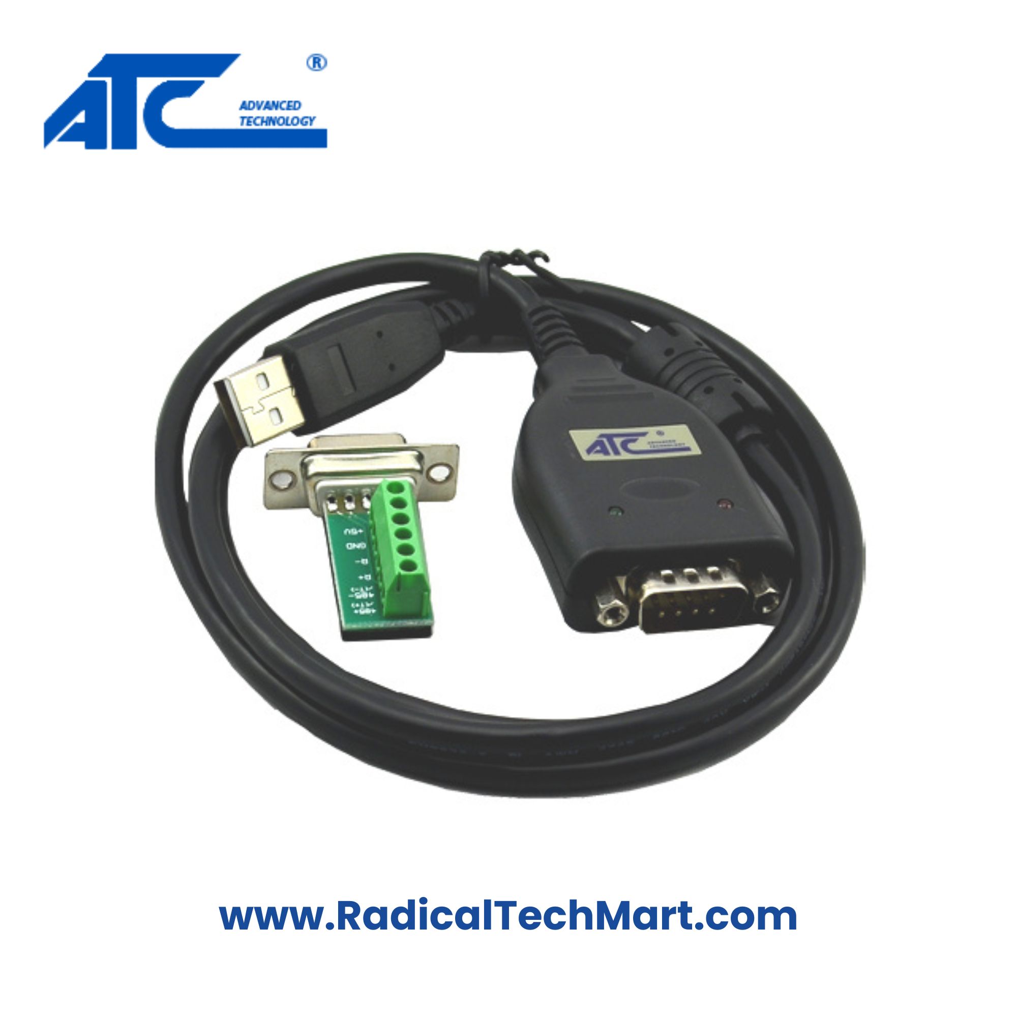 ATC-830 USB to TTL Converter with FTDI chip and DB9 male TTL connector