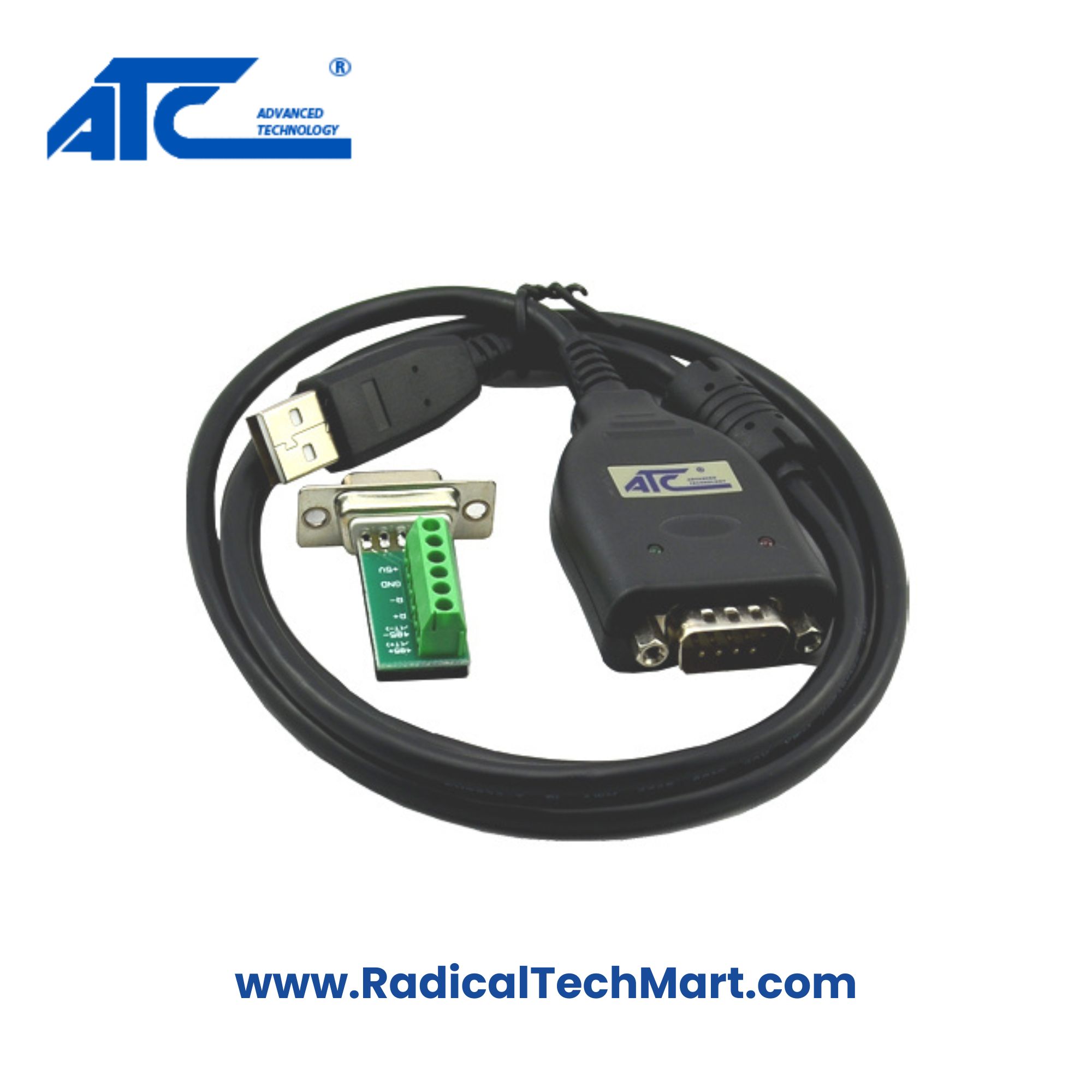 ATC-840 USB to RS422 Converter with DB9 and Mini-B USB Connector
