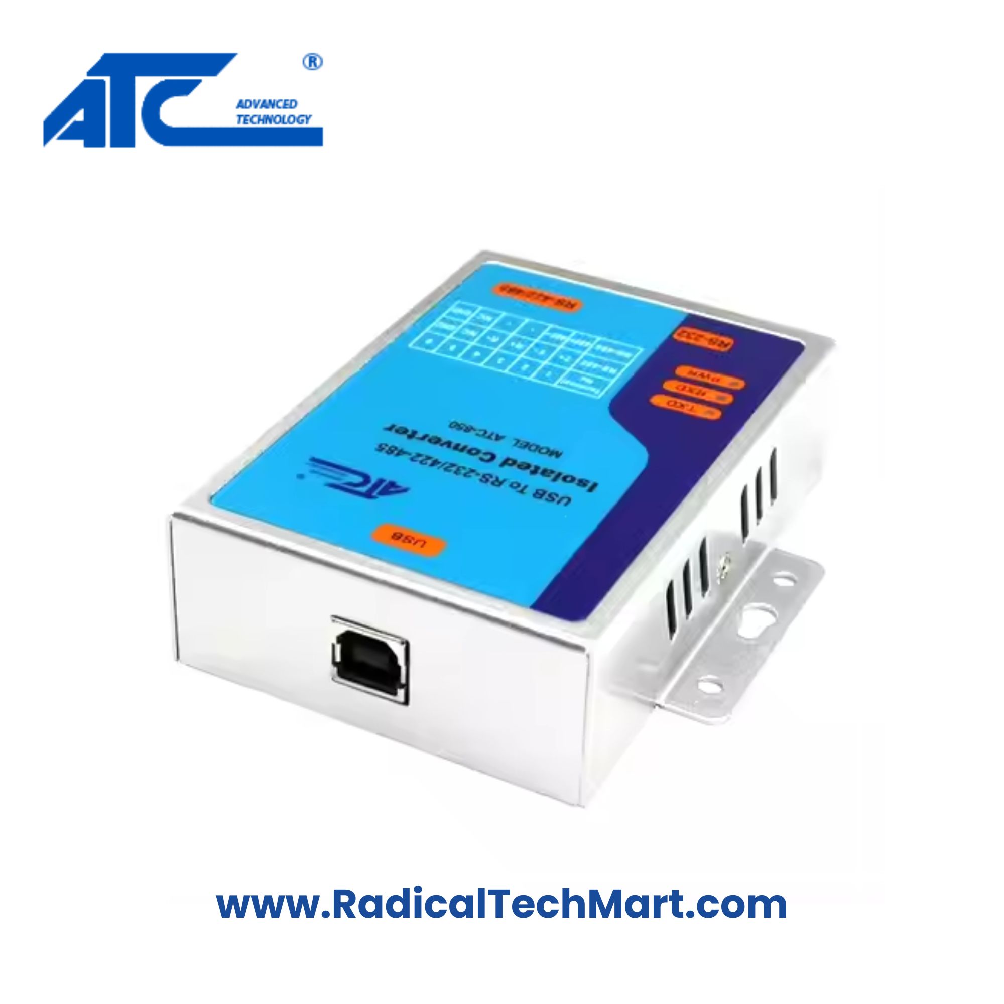 ATC-850 High-Speed USB to RS-232/422/485 Converter with Isolation and Surge Protection
