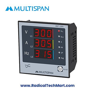Multispan AVF-19N 3-Phase Digital Multifunction Meter with LED Display