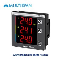 Multispan AVF-29T Digital 3-Phase AVF Meter Front View