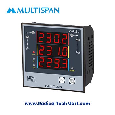 AVH-13N Multifunction Energy Meter Front Panel View